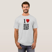 I Code-T - Shirt-Schablone der Liebe-QR T-Shirt (Vorne ganz)