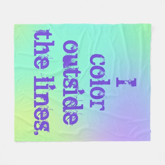"I Color Outthe Lines" Fleecedecke (Vorderseite (Horizontal))