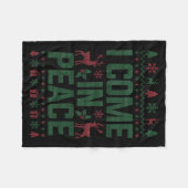 I Come In Peace Couple Matching Ugly Christmas Swe Fleecedecke (Vorderseite (Horizontal))