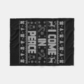 I Come In Peace Couple Matching Ugly Christmas Swe Fleecedecke (Vorderseite (Horizontal))
