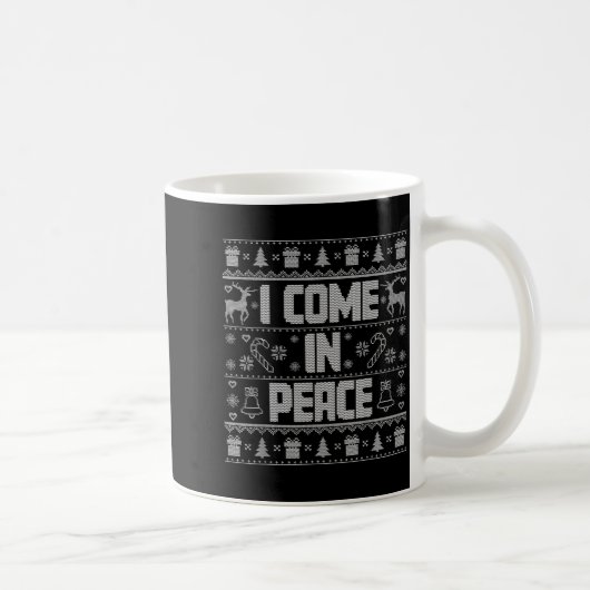I Come In Peace Couple Matching Ugly Christmas Swe Kaffeetasse (Rechts)