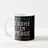 I Come In Peace Couple Matching Ugly Christmas Swe Kaffeetasse (Links)