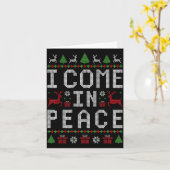 I Come In Peace Couple Matching Ugly Christmas Swe Karte (Gelbe Blume)