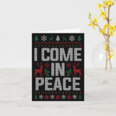 I Come In Peace Couple Matching Ugly Christmas Swe Karte (Gelbe Blume)