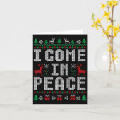 I Come In Peace Couple Matching Ugly Christmas Swe Karte (Gelbe Blume)