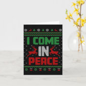 I Come In Peace Couple Matching Ugly Christmas Swe Karte (Gelbe Blume)