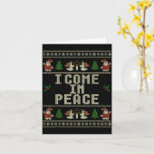 I Come In Peace Couple Matching Ugly Christmas Swe Karte (Gelbe Blume)