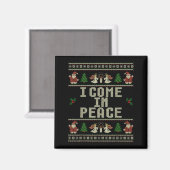 I Come In Peace Couple Matching Ugly Christmas Swe Magnet (Vorderseite/Rückseite)