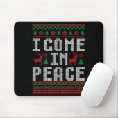 I Come In Peace Couple Matching Ugly Christmas Swe Mousepad (Mit Mouse)