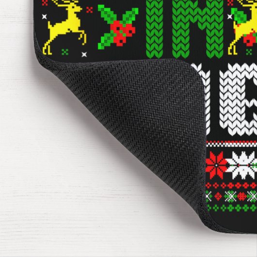 I Come In Peace Couple Matching Ugly Christmas Swe Mousepad (Ecke)