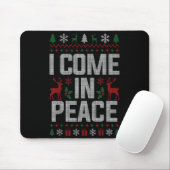 I Come In Peace Couple Matching Ugly Christmas Swe Mousepad (Mit Mouse)