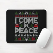 I Come In Peace Couple Matching Ugly Christmas Swe Mousepad (Mit Mouse)