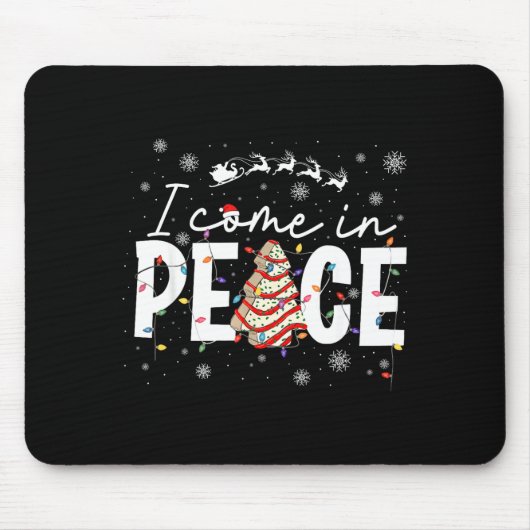 I Come In Peace Couple Matching Ugly Christmas Swe Mousepad (Vorne)