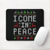 I Come In Peace Couple Matching Ugly Christmas Swe Mousepad (Mit Mouse)