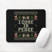 I Come In Peace Couple Matching Ugly Christmas Swe Mousepad (Mit Mouse)