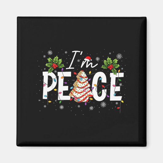 I Come In Peace I'm Peace Couple Ugly Christmas Sw Magnet (Vorne)