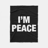 I Come In Peace - I'm Peace Funny Couple Tee Wife Fleecedecke (Vorderseite)