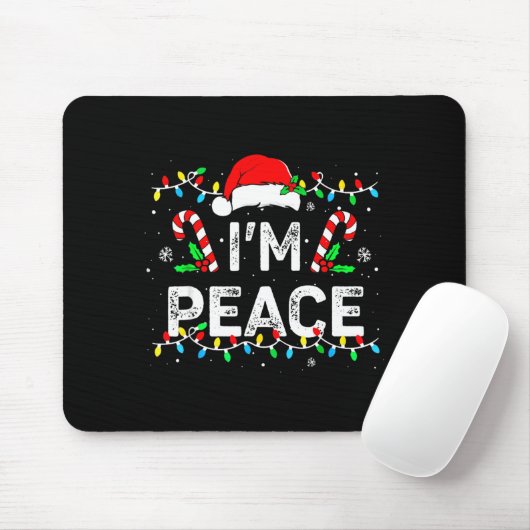 I Come In Peace I'm Peace Matching Ugly Christmas Mousepad (Mit Mouse)