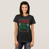 I Come In Peace I'm Peace Matching Ugly Christmas T-Shirt (Vorne ganz)