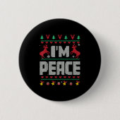I Come In Peace - I'm Peace Xmas Matching Couples  Button (Vorderseite)