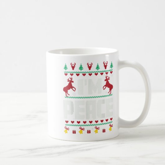 I Come In Peace - I'm Peace Xmas Matching Couples Kaffeetasse (Rechts)