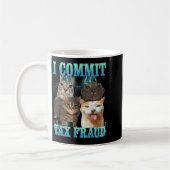 I Commit Tax Fraud Funny Cat Meme Bootleg Graphic  Kaffeetasse (Links)