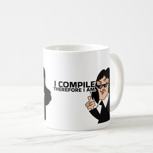 I COMPILE THEREFORE I AM, KAFFEETASSE (VorderseiteRechts)