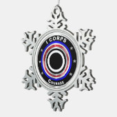 I Corps "America's Corps" Keepake Schneeflocken Zinn-Ornament (Rechts)