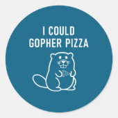I Could Gopher Zza Funny Puns Jokes Sarcastic Runder Aufkleber (Vorderseite)