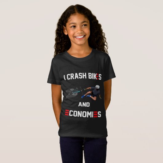 I Crash Bikes and Economies Joe Biden Absturz T-Shirt (Vorne ganz)