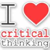 I ❤️ critical thinking vinyl stickers aufkleber (Vorderseite)