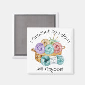 I Crochet Personalisiert Magnet (Vorderseite/Rückseite)