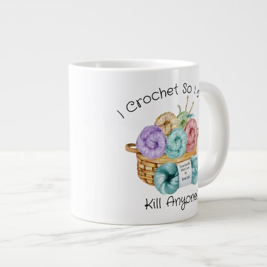 I Crochet Personalisierte Riesenkaffee Tasse (Vorderseite Rechts)