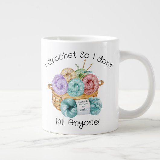 I Crochet Personalisierte Riesenkaffee Tasse (Rechts)