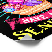 I Crochet So I Don't Choke People Save A Life Send Poster (Ecke)