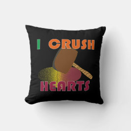 "I Crush Hearts" Anti-Valentine's Day Pillow Kissen