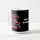 I Crush Hearts Funny Monster Truck Valentine Kaffeetasse (Vorderseite Links)