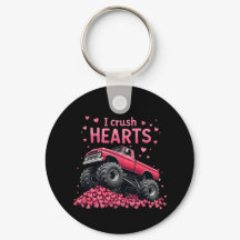 I Crush Hearts Funny Monster Truck Valentine