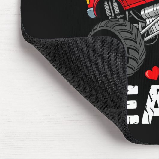 I Crush Hearts Valentine Monster Truck Boys Toddle Mousepad (Ecke)