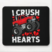 I Crush Hearts Valentine Monster Truck Boys Toddle Mousepad (Vorne)