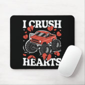 I Crush Hearts Valentine's Day Monster Truck Mousepad (Mit Mouse)
