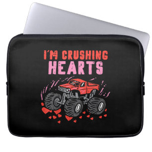 I Crush Hörer Monster Truck Kleinkind Boys Valenti Laptopschutzhülle