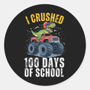 I Crushed 100 Days Crushed Boys Girls 1. 2. 3. Runder Aufkleber