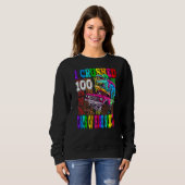 I Crushed 100 Days Of High School Monster Truck Di Sweatshirt (Vorne ganz)