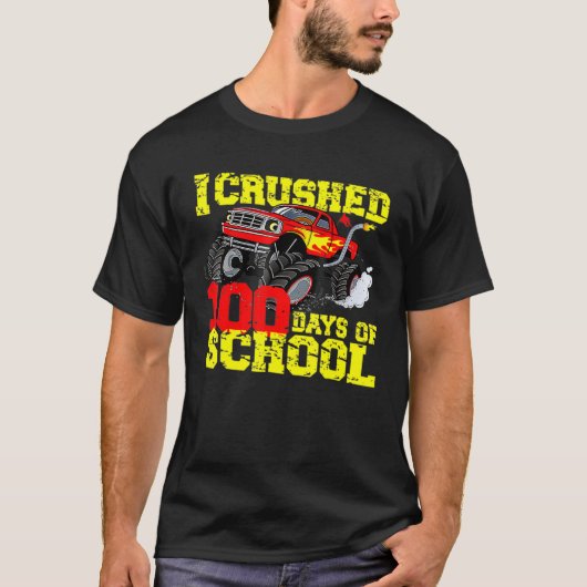 I Crushed 100 Days Of School Happy 100th Day Stude T-Shirt (Vorderseite)