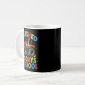 I Crushed 100 Days Of School Monster Truck 100 Day Kaffeetasse (Vorderseite Links)
