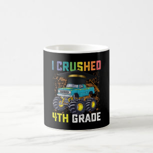 I Crushed 4th Grade Monster Truck Abschluss Kaffeetasse