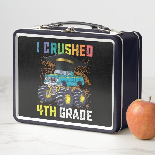 I Crushed 4th Grade Monster Truck Abschluss Metall Brotdose (Beispiel)