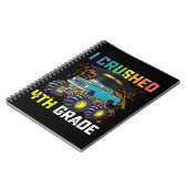 I Crushed 4th Grade Monster Truck Abschluss Notizblock (Linke Seite)