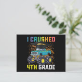 I Crushed 4th Grade Monster Truck Abschluss Postkarte (Stehend Vorderseite)